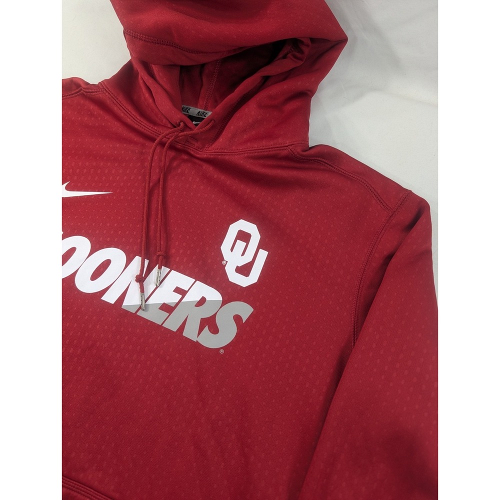 Nike Oklahoma Sooners Dri-FIT Hoodie Men's Large Red Pullover Therma-Fit